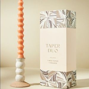 Anthropologie BRAND NEW, Taper Duo Candle & Holder Gift Set